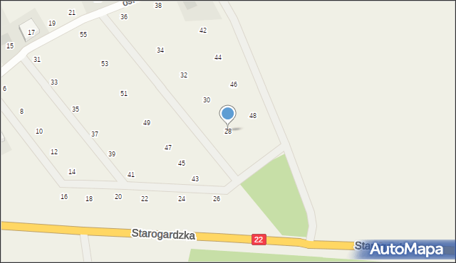 Zblewo, Osiedle Dębowe, 28, mapa Zblewo