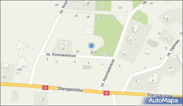 Zblewo, Osiedle Rzemieślnicze, 15, mapa Zblewo