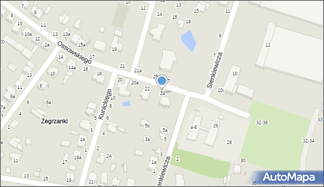 Zgierz, Ossowskiego Michała, 24, mapa Zgierz