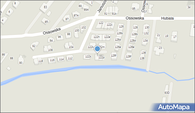 Zielonka, Ossowska, 122r, mapa Zielonka