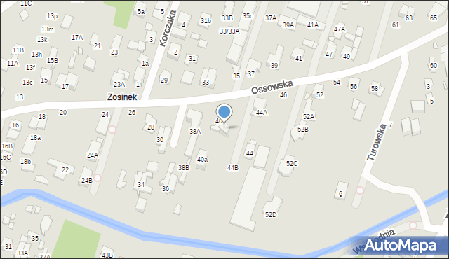 Zielonka, Ossowska, 42, mapa Zielonka