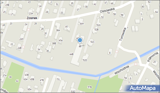 Zielonka, Ossowska, 46, mapa Zielonka