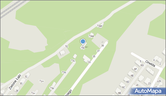 Zielonka, Ossowska, 73y, mapa Zielonka