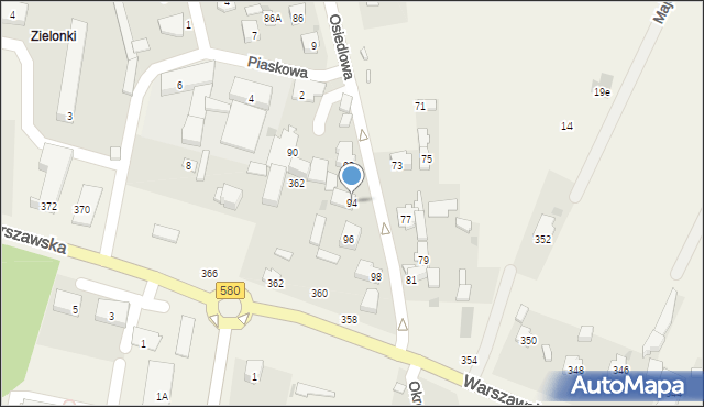 Zielonki-Parcela, Osiedlowa, 94, mapa Zielonki-Parcela