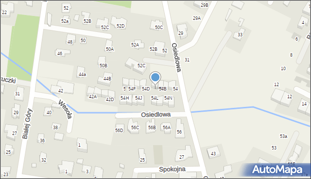 Zielonki-Wieś, Osiedlowa, 54C, mapa Zielonki-Wieś