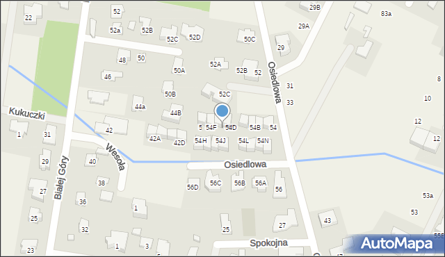 Zielonki-Wieś, Osiedlowa, 54E, mapa Zielonki-Wieś