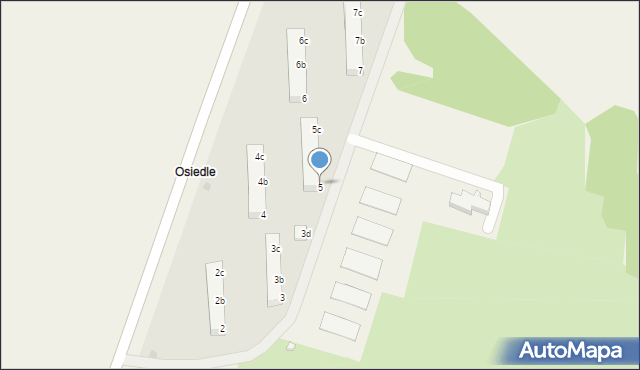 Żubrów, Osiedle Żubrów, 5a, mapa Żubrów