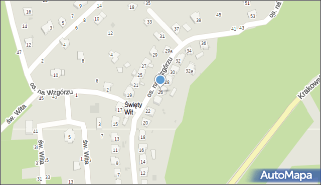 Żywiec, Osiedle na Wzgórzu, 26, mapa Żywiec