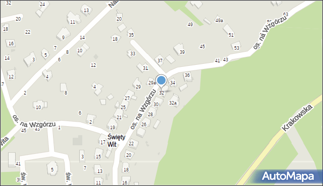 Żywiec, Osiedle na Wzgórzu, 32, mapa Żywiec