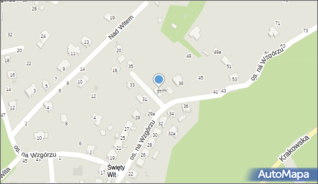 Żywiec, Osiedle na Wzgórzu, 37, mapa Żywiec