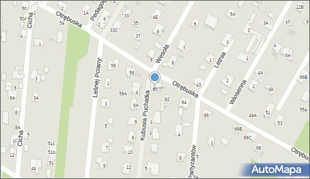 Brwinów, Otrębuska, 60, mapa Brwinów