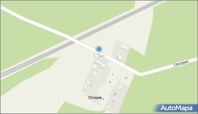 Chwostek, Otrzęsie, 4, mapa Chwostek