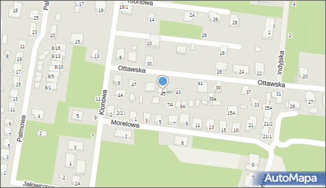 Grabówka, Ottawska, 45, mapa Grabówka