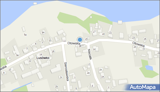 Lusówko, Otowska, 18, mapa Lusówko