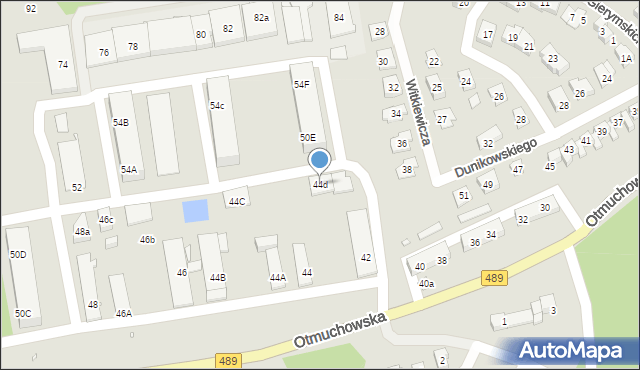 Nysa, Otmuchowska, 44d, mapa Nysy