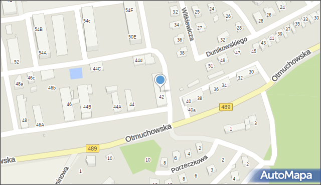 Nysa, Otmuchowska, 44f, mapa Nysy