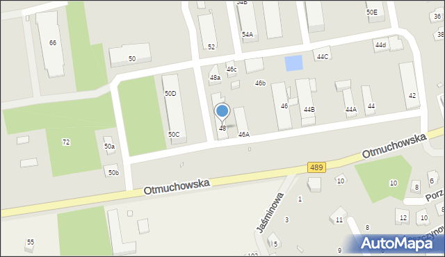 Nysa, Otmuchowska, 48, mapa Nysy