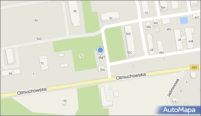 Nysa, Otmuchowska, 50a, mapa Nysy