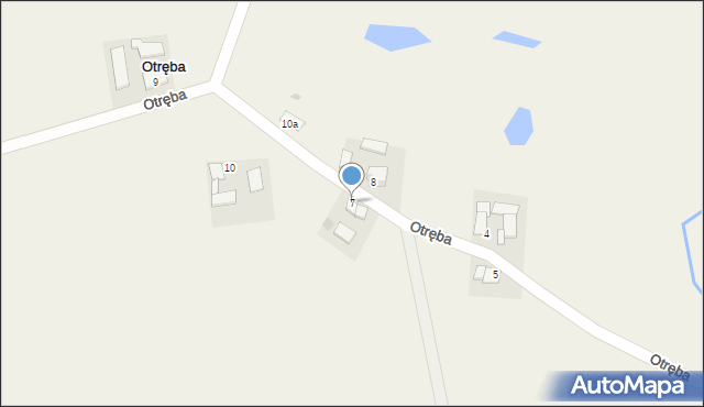 Otręba, Otręba, 7, mapa Otręba