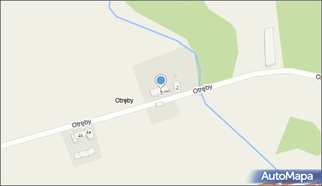 Otręby, Otręby, 3, mapa Otręby