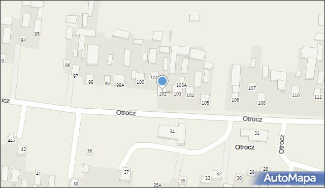 Otrocz, Otrocz, 102, mapa Otrocz