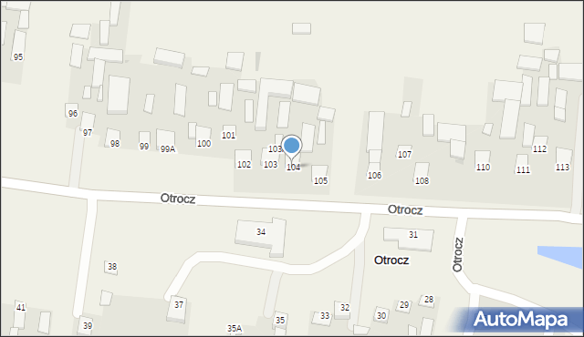 Otrocz, Otrocz, 104, mapa Otrocz