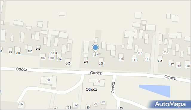 Otrocz, Otrocz, 107, mapa Otrocz