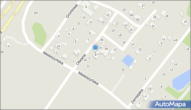 Poznań, Otwarta, 4, mapa Poznania