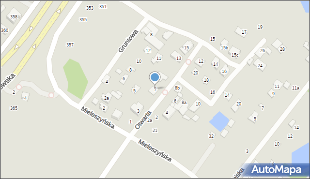 Poznań, Otwarta, 7, mapa Poznania