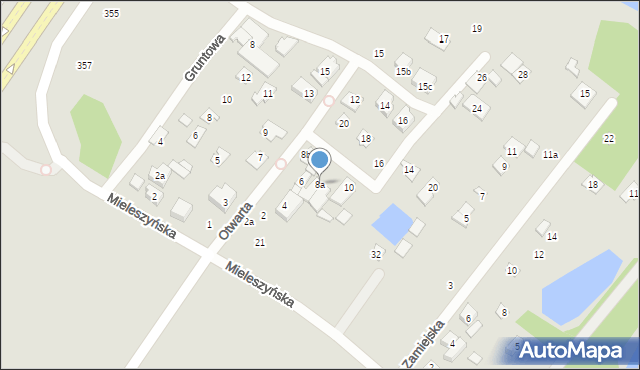 Poznań, Otwarta, 8a, mapa Poznania