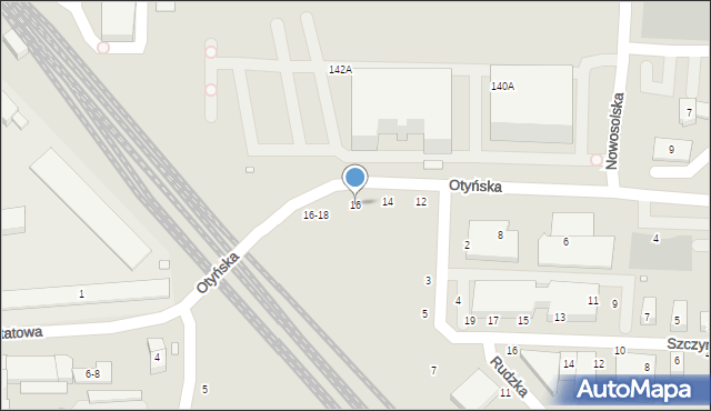 Wrocław, Otyńska, 16, mapa Wrocławia