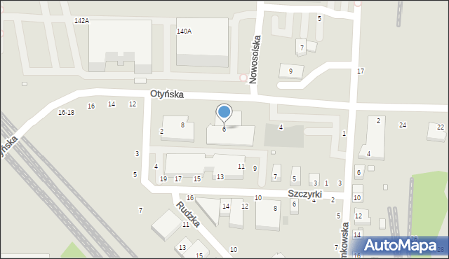 Wrocław, Otyńska, 6, mapa Wrocławia