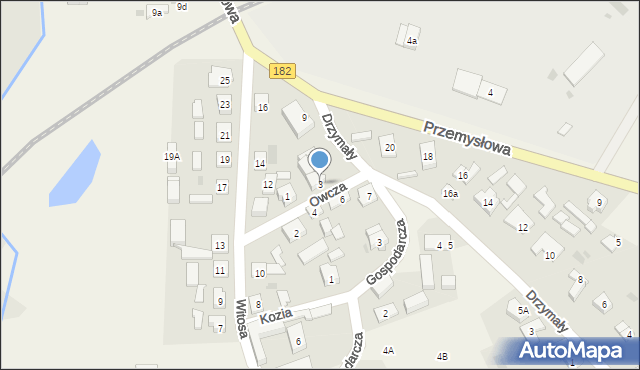 Bielsko, Owcza, 3, mapa Bielsko