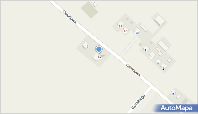 Bukowiec, Owocowa, 1a, mapa Bukowiec