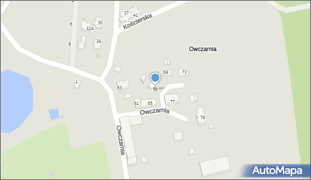 Gdańsk, Owczarnia, 59, mapa Gdańska