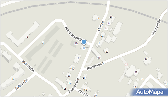 Kwidzyn, Owcza, 1b, mapa Kwidzyn