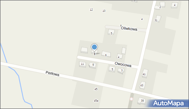Luzino, Owocowa, 8, mapa Luzino
