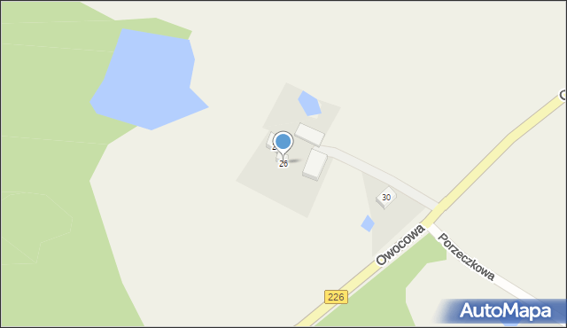 Olszanka, Owocowa, 26, mapa Olszanka