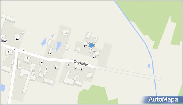 Owadów, Owadów, 4a, mapa Owadów