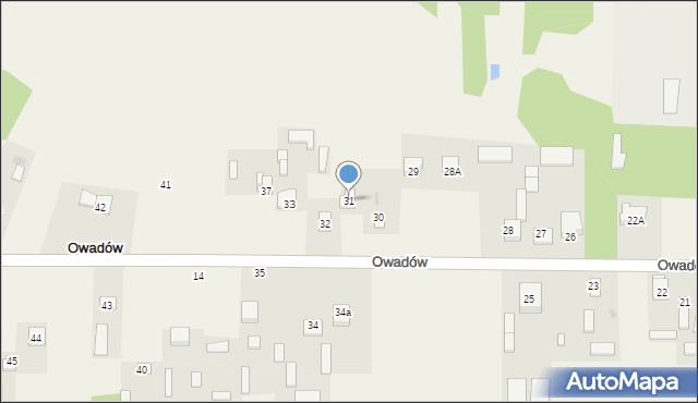 Owadów, Owadów, 31, mapa Owadów