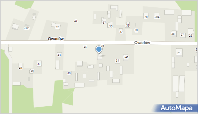 Owadów, Owadów, 35, mapa Owadów