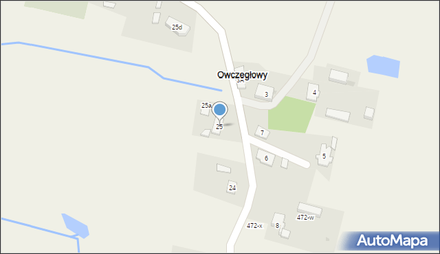 Owczegłowy, Owczegłowy, 25, mapa Owczegłowy