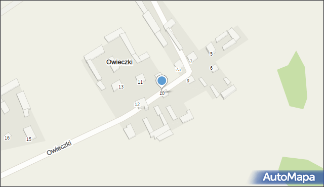 Owieczki, Owieczki, 10, mapa Owieczki