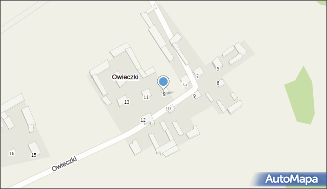 Owieczki, Owieczki, 8, mapa Owieczki