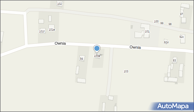 Ownia, Ownia, 103a, mapa Ownia