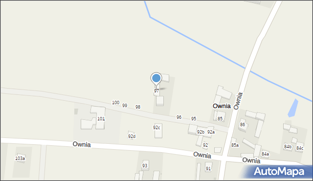 Ownia, Ownia, 97, mapa Ownia