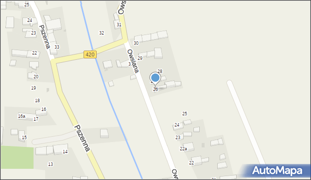 Pilszcz, Owsiana, 26, mapa Pilszcz