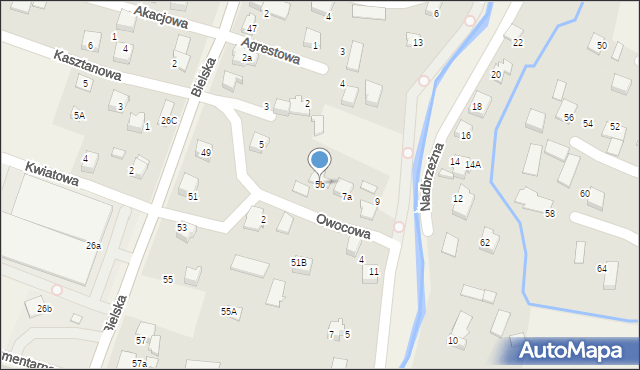 Pisarzowice, Owocowa, 5b, mapa Pisarzowice