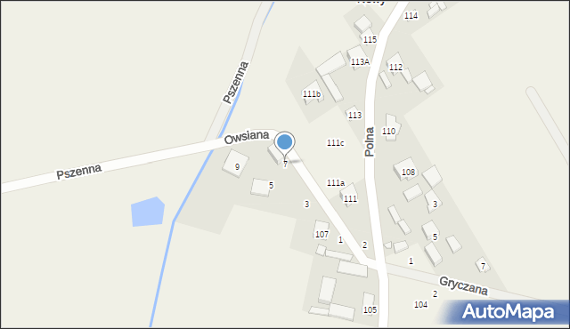 Podolszyn, Owsiana, 7, mapa Podolszyn