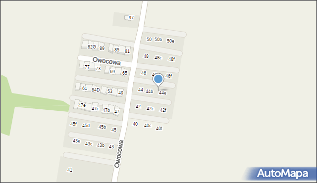 Porosły-Kolonia, Owocowa, 44d, mapa Porosły-Kolonia